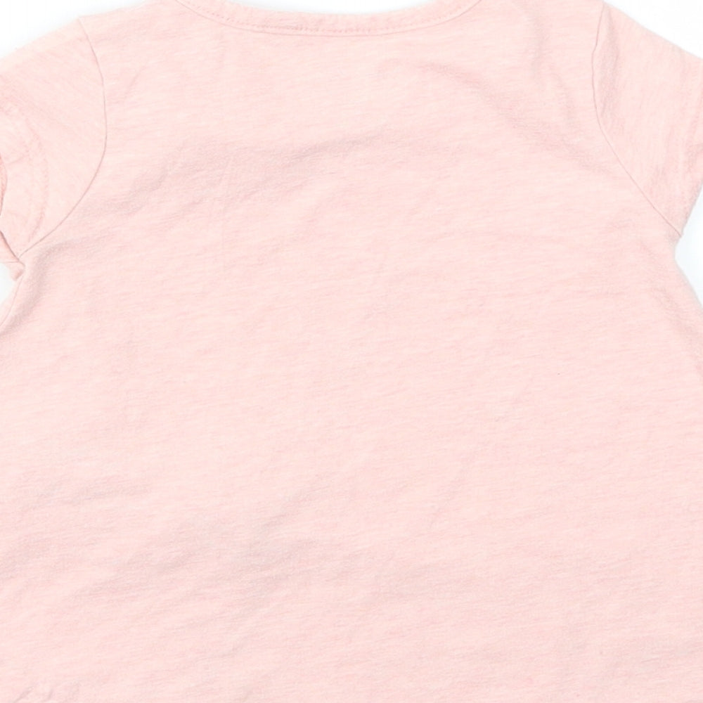 Preworn Girls Pink   Basic T-Shirt Size 24 Months