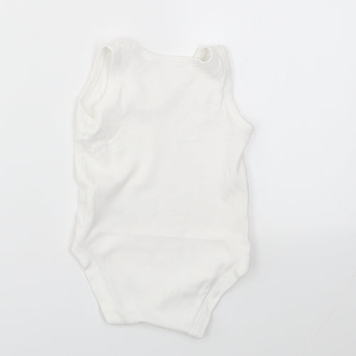 M&S Girls White   Babygrow One-Piece Size 6-9 Months