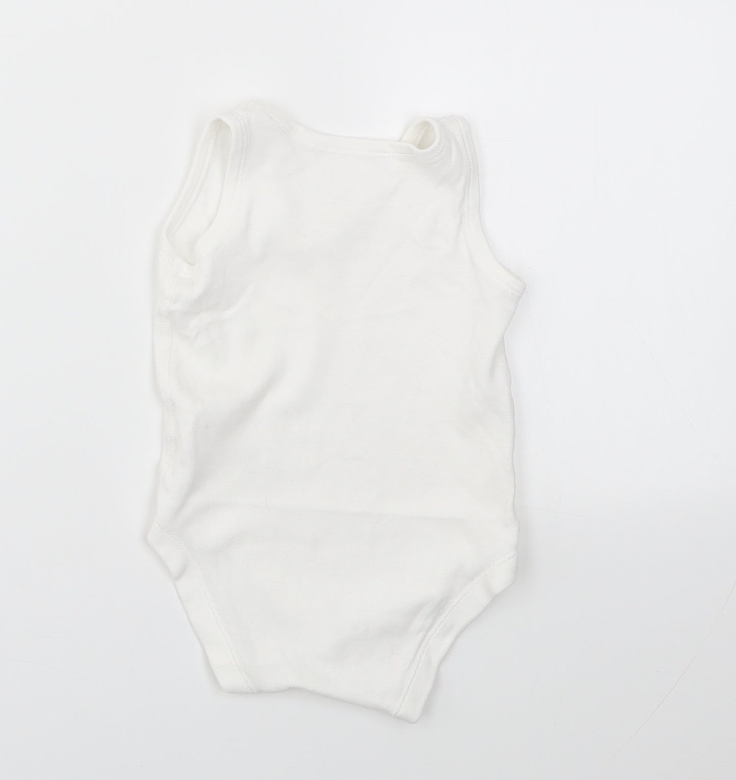 M&S Girls White   Babygrow One-Piece Size 6-9 Months