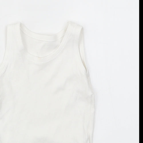 M&S Girls White   Babygrow One-Piece Size 6-9 Months