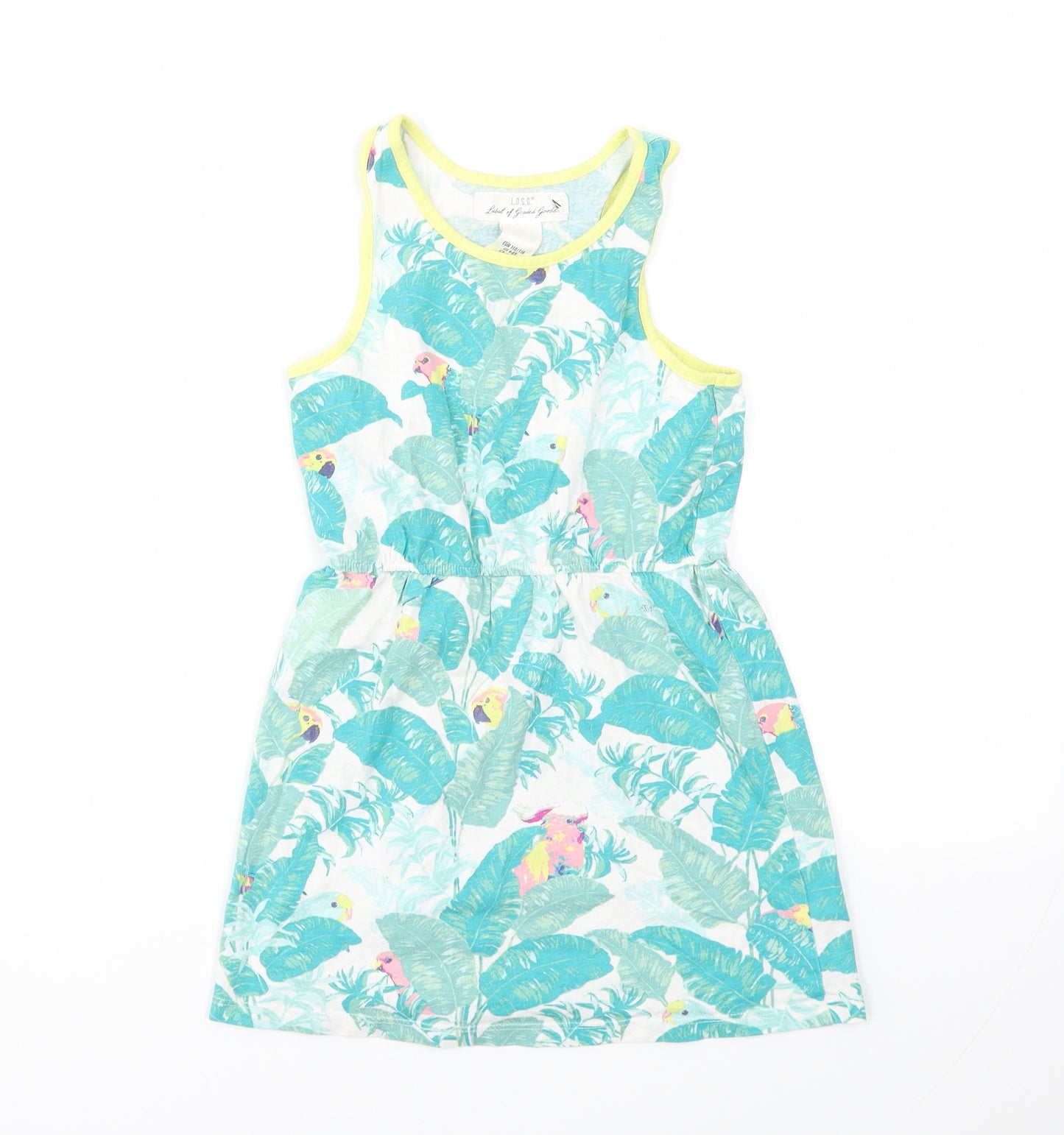 H&M Girls Multicoloured Geometric  Fit & Flare  Size 5-6 Years
