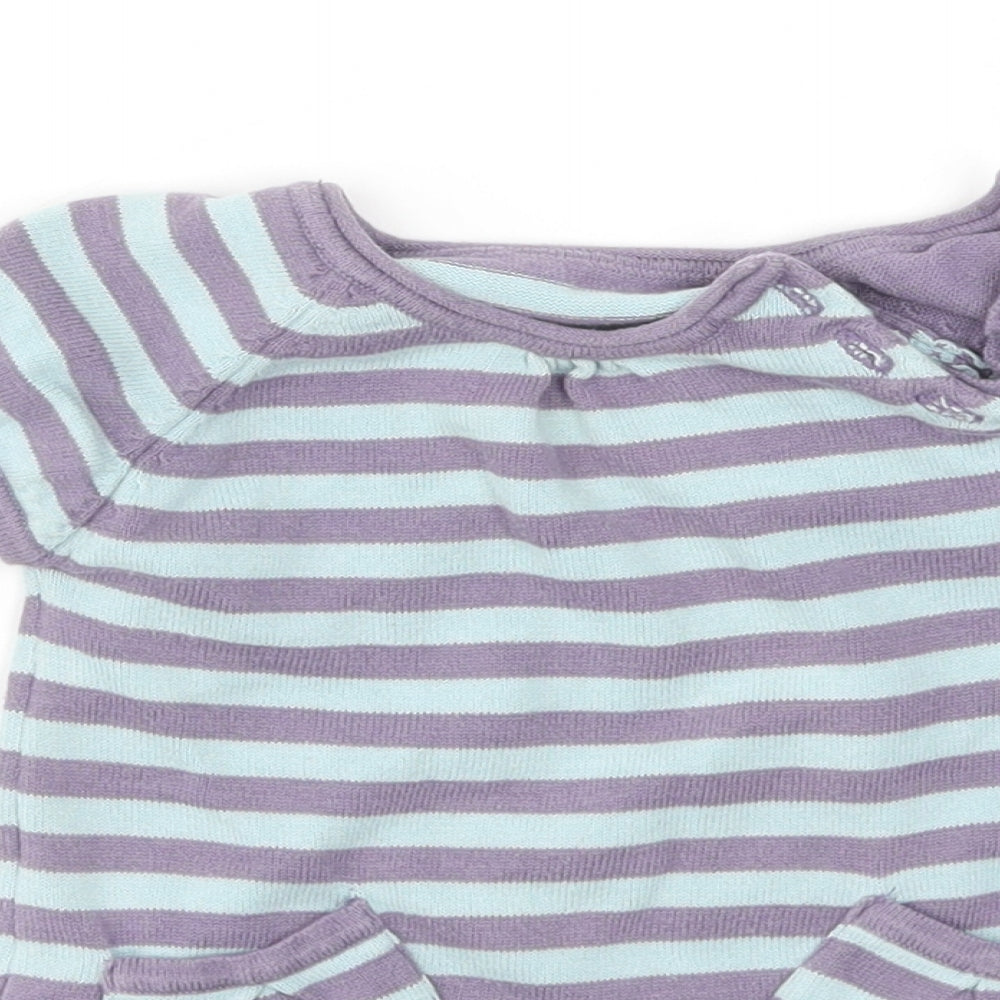 Matalan Girls Multicoloured Striped  Jumper Dress  Size 9-12 Months