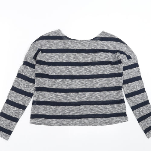 Marks and Spencer Womens Blue Striped Knit Pullover Jumper Size 12
