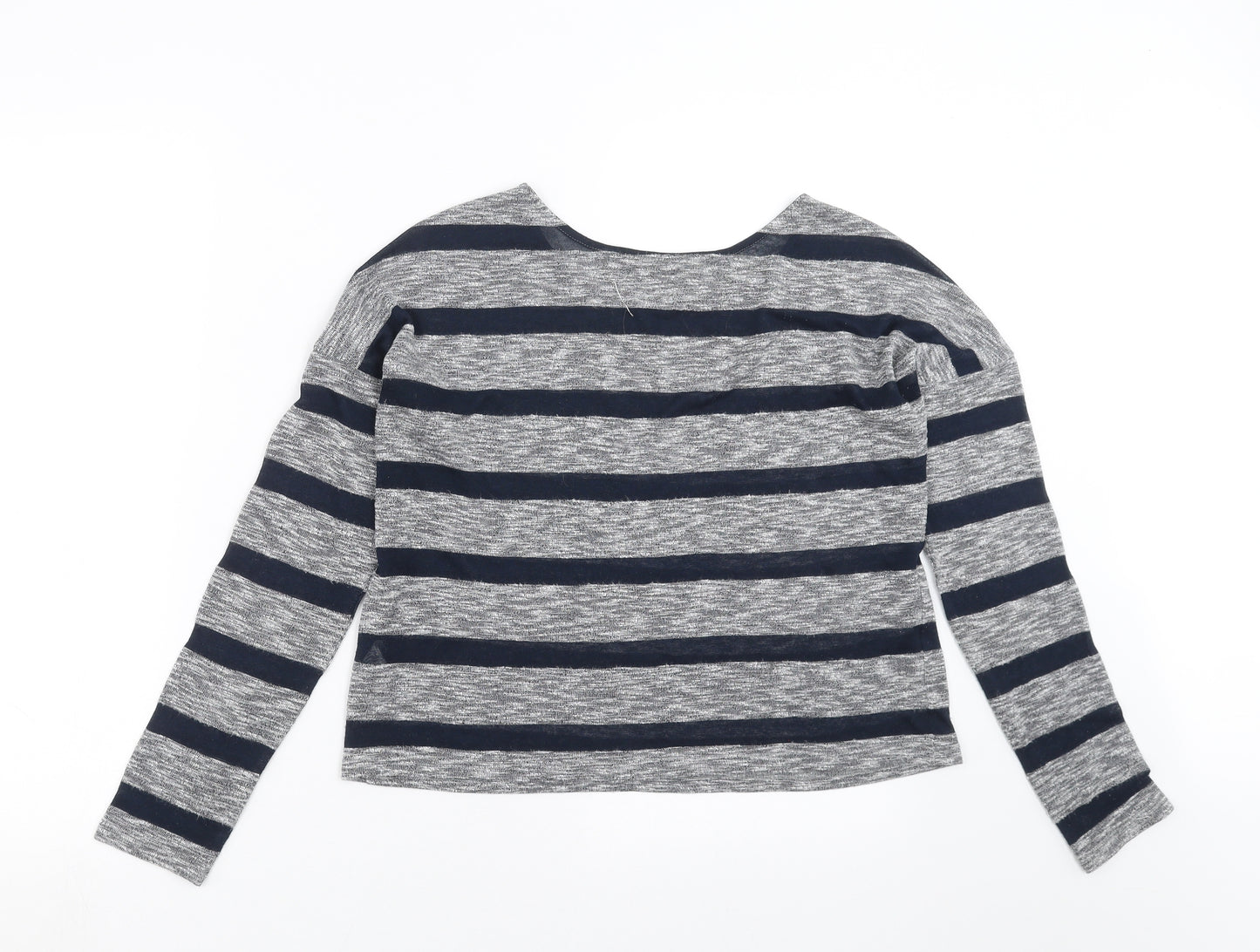 Marks and Spencer Womens Blue Striped Knit Pullover Jumper Size 12