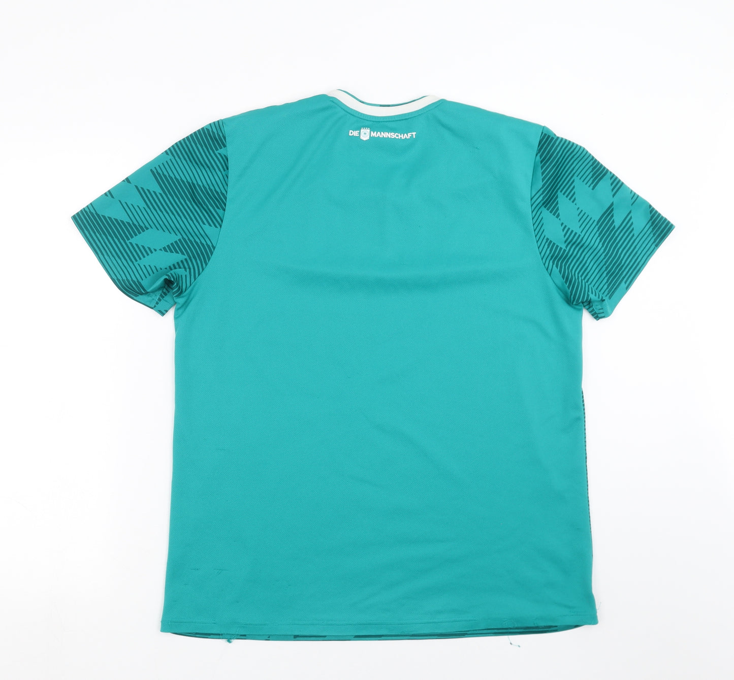 adidas Mens Green Geometric  Basic T-Shirt Size L  - fifa 2014