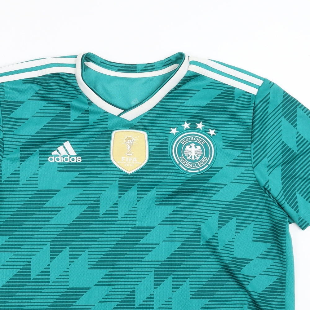 adidas Mens Green Geometric  Basic T-Shirt Size L  - fifa 2014