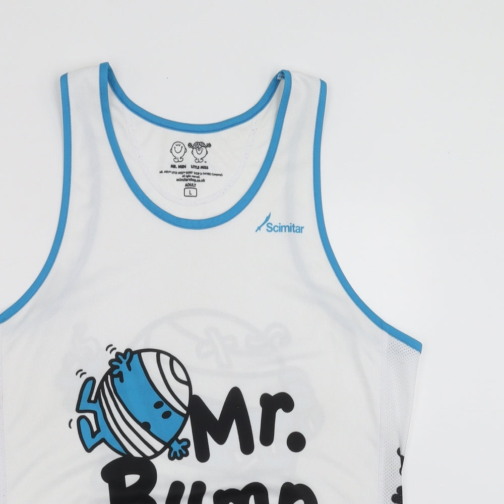 Scimitar  Mens White   Basic Tank Size L  - Mr Bump