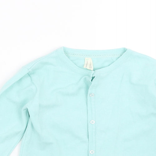 Young Dimension Girls Green  Knit Cardigan Jumper Size 7-8 Years