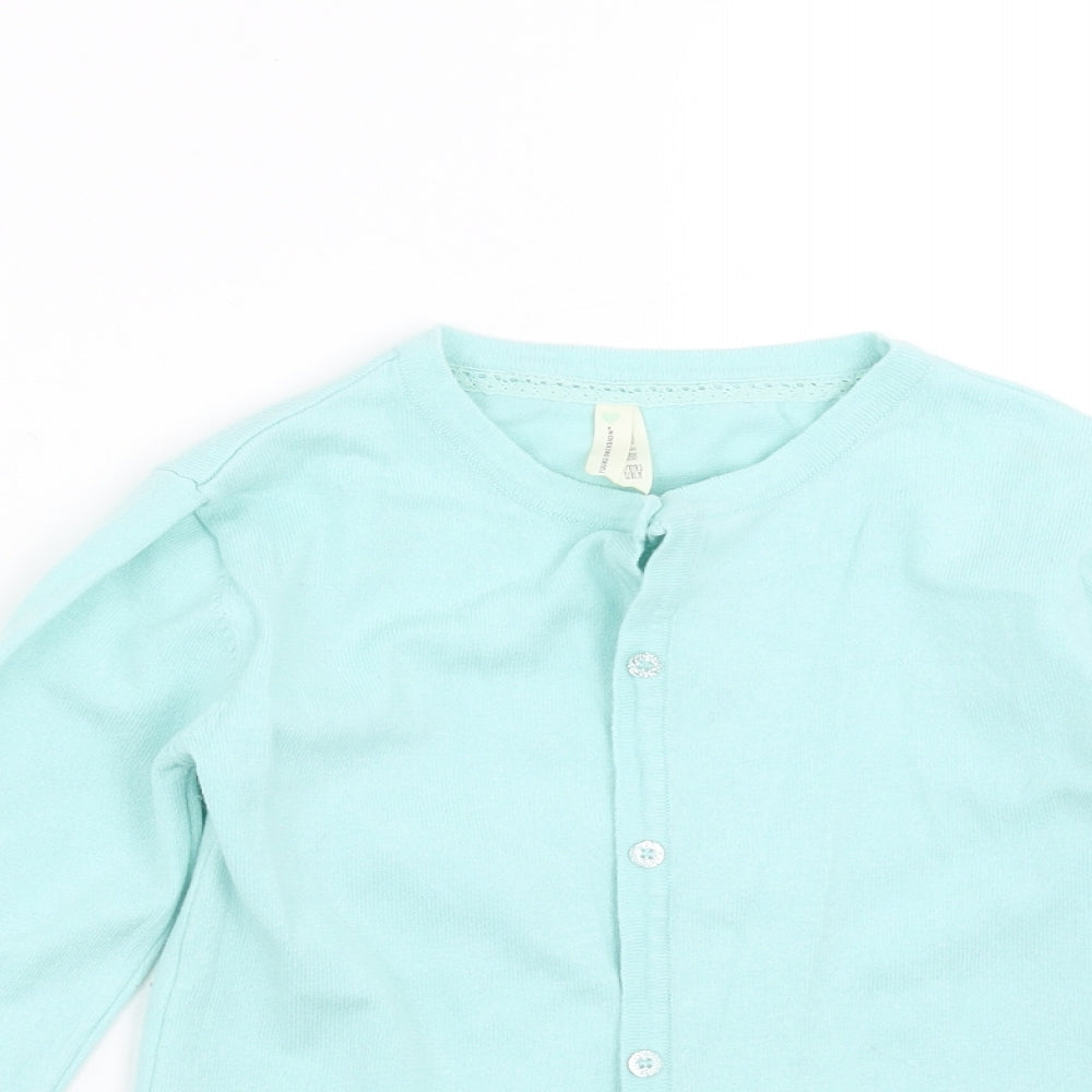 Young Dimension Girls Green  Knit Cardigan Jumper Size 7-8 Years