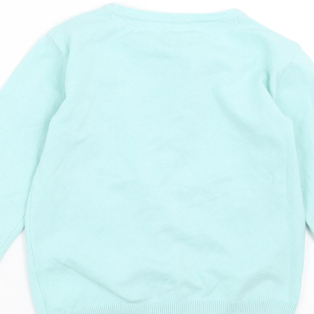 Young Dimension Girls Green  Knit Cardigan Jumper Size 7-8 Years