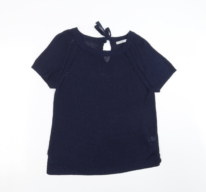 TU Womens Blue Knit Pullover Jumper Size 16