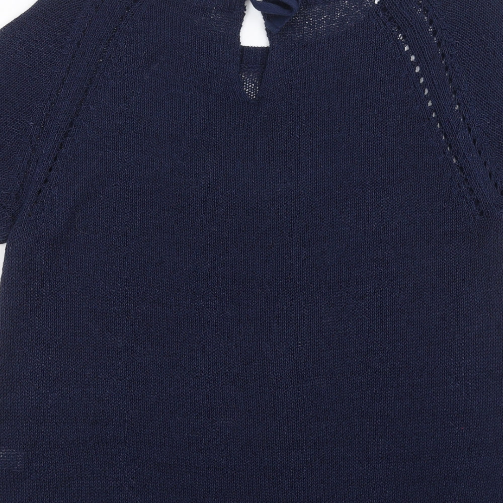 TU Womens Blue  Knit Pullover Jumper Size 16