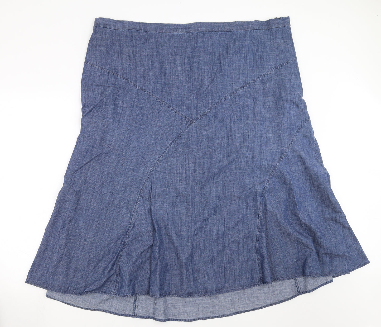 Ann Harvey Womens Blue  Denim A-Line Skirt Size 28