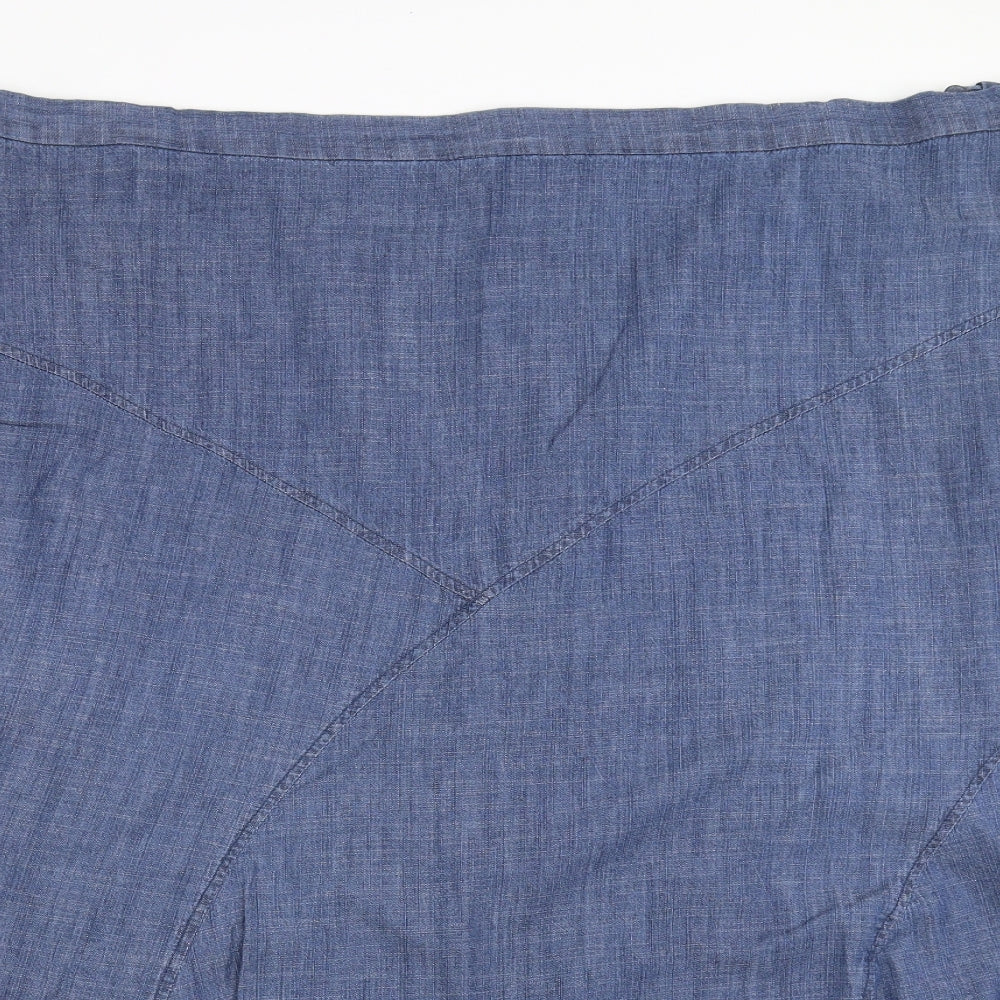 Ann Harvey Womens Blue  Denim A-Line Skirt Size 28
