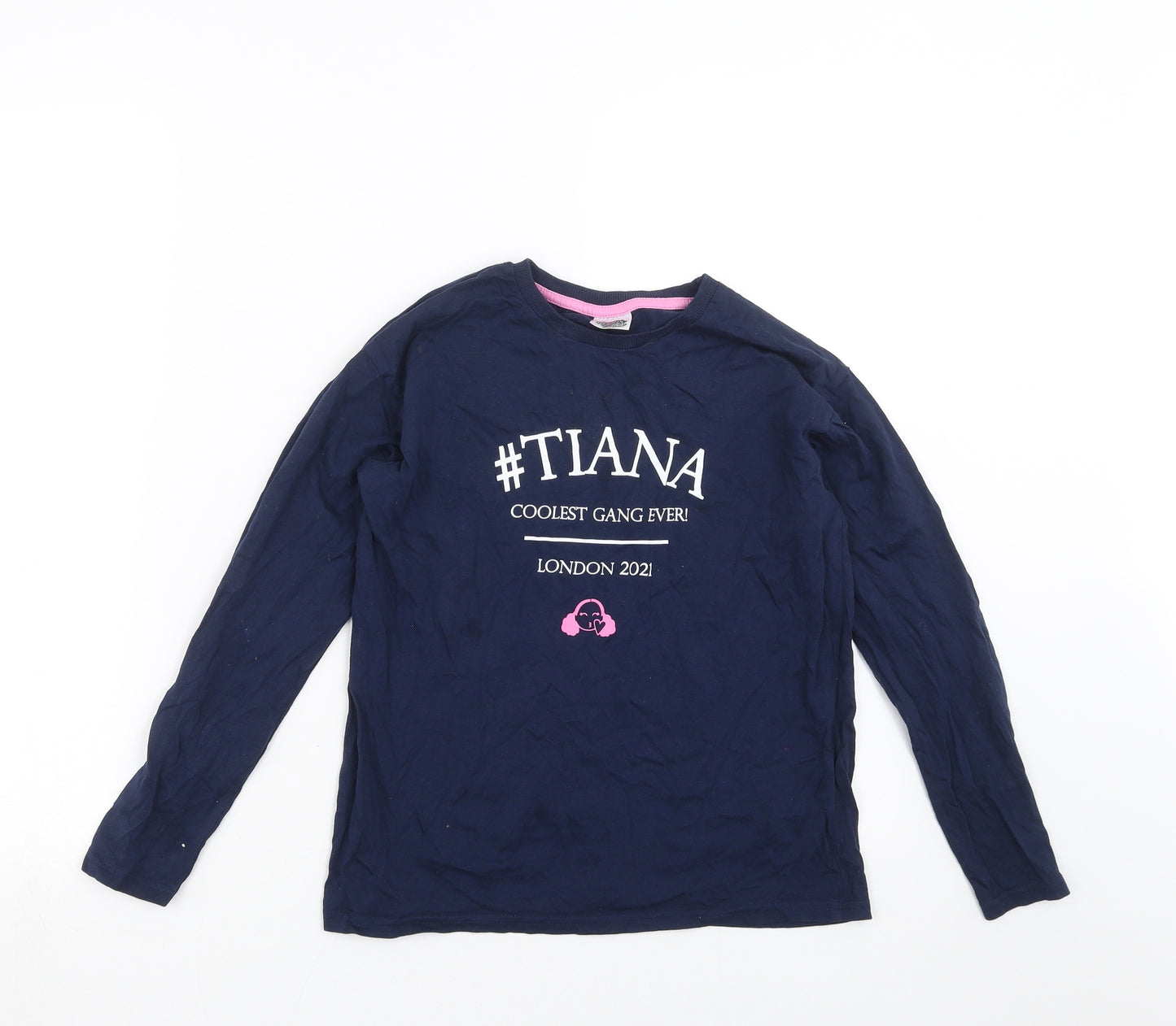 George Girls Blue   Basic T-Shirt Size 10-11 Years  - #tiana