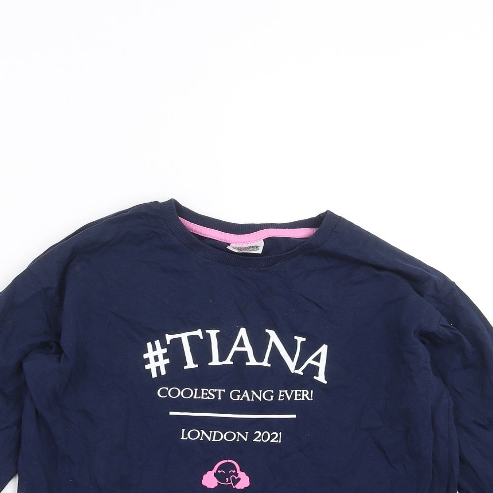 George Girls Blue   Basic T-Shirt Size 10-11 Years  - #tiana