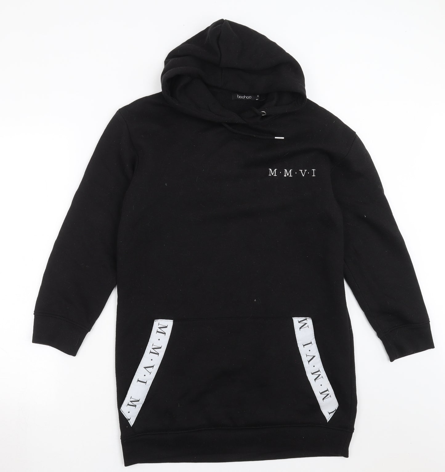 Boohoo Womens Black   Pullover Hoodie Size S