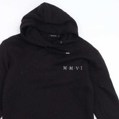 Boohoo Womens Black   Pullover Hoodie Size S