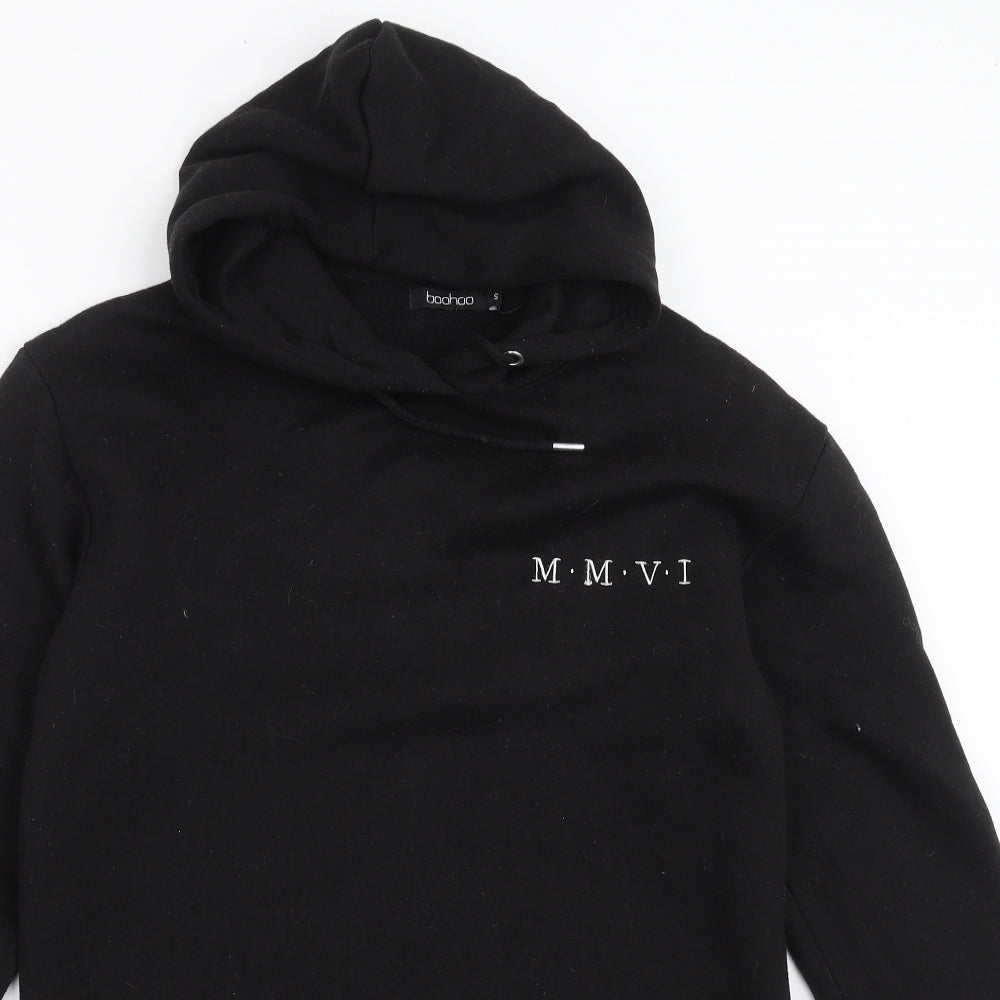 Boohoo Womens Black   Pullover Hoodie Size S