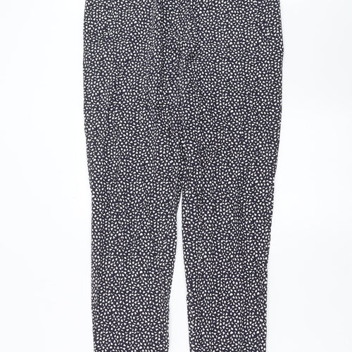 H&M Womens Blue Geometric  Trousers  Size 12 L28 in