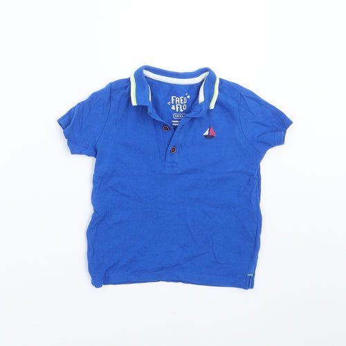 Fred & FLo Baby Blue   Basic Polo Size 18-24 Months