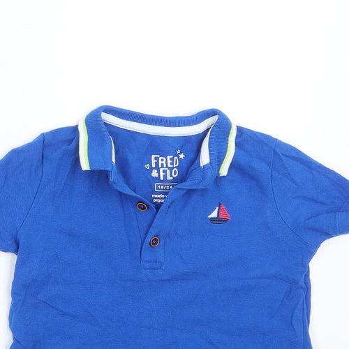 Fred & FLo Baby Blue   Basic Polo Size 18-24 Months