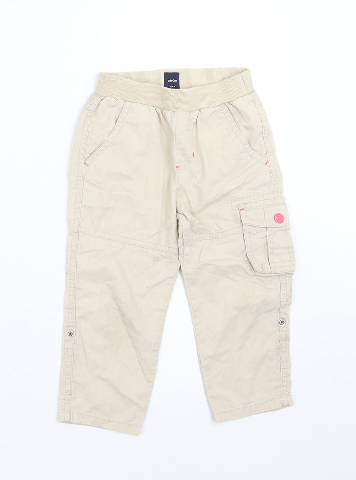 Gap Girls Beige Cargo Trousers Size 3 Years
