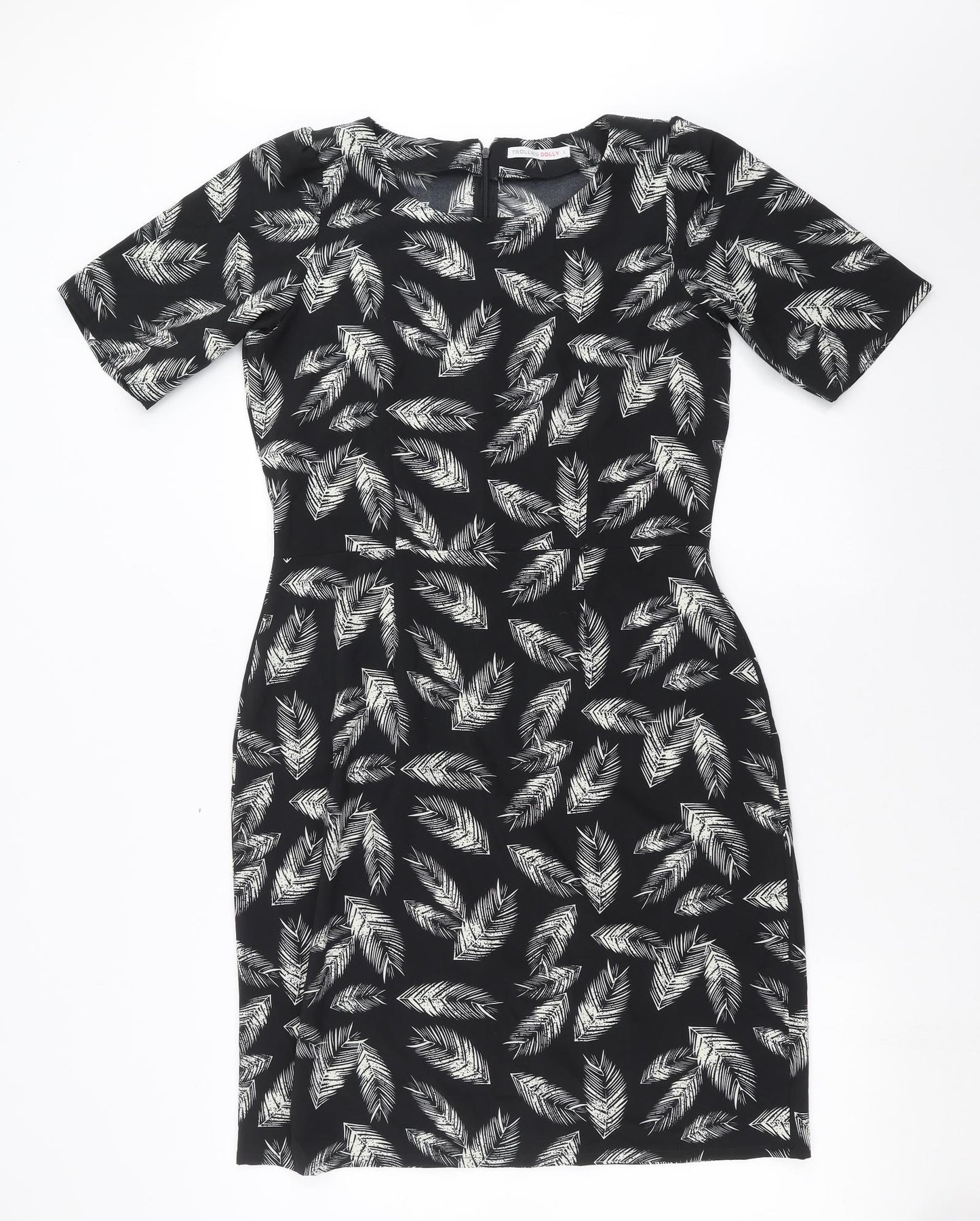 Trollied dolly Womens Black   Shift  Size L  - feather print