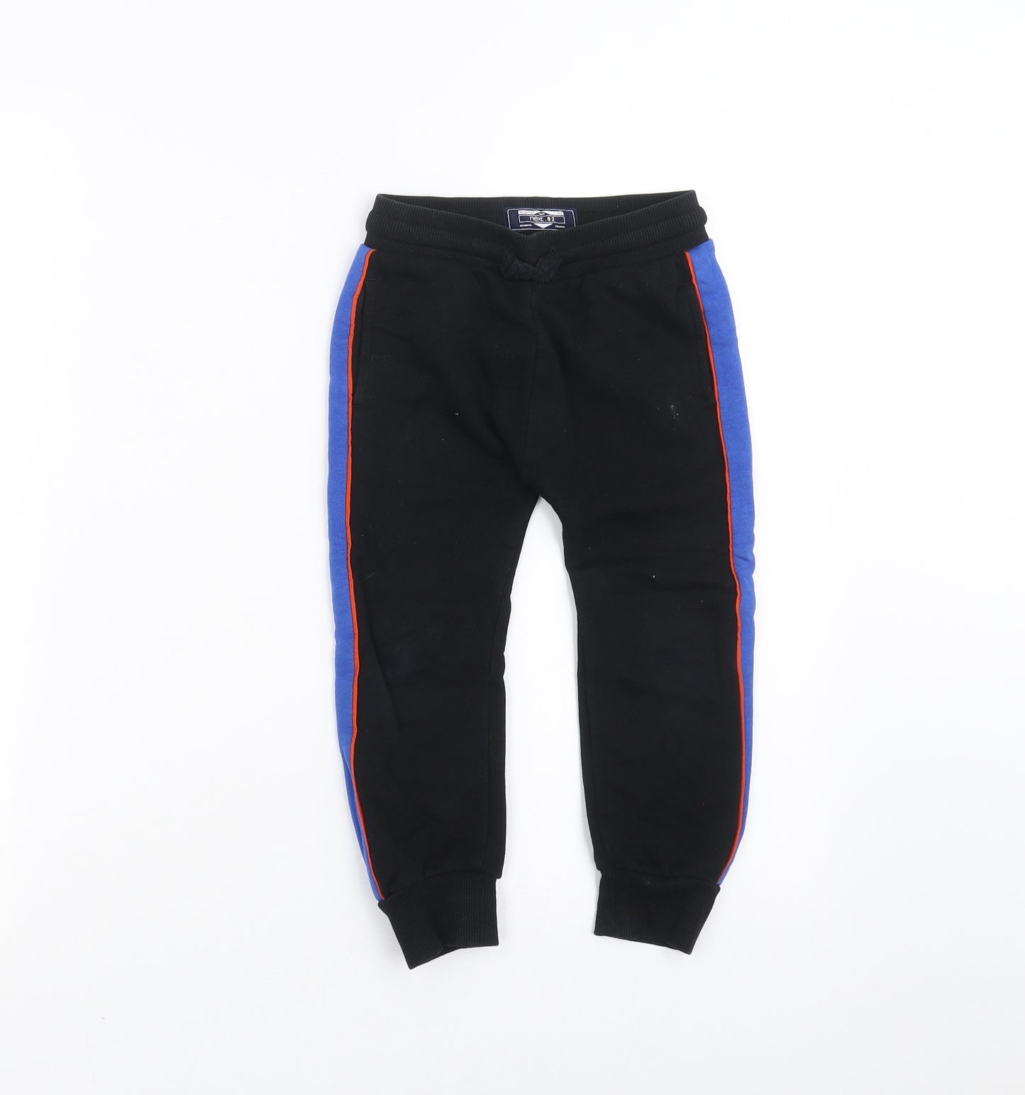 NEXT Boys Black   Jogger Trousers Size 3-4 Years - Side Stripe