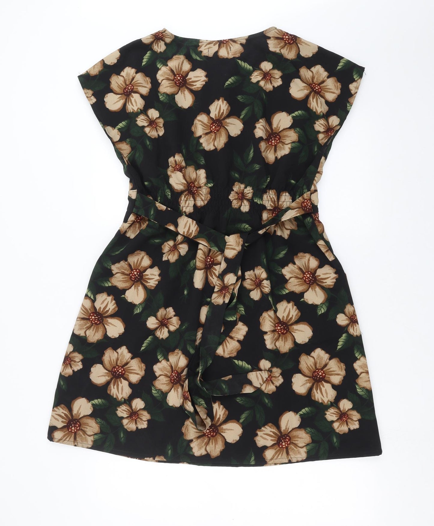 Blue Vanilla Womens Black Floral  Fit & Flare  Size 14