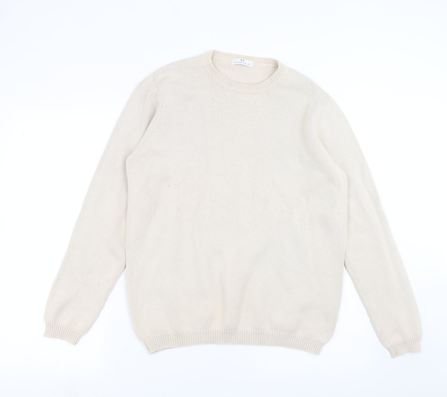 Essentials Womens Beige  Knit Pullover Jumper Size 14
