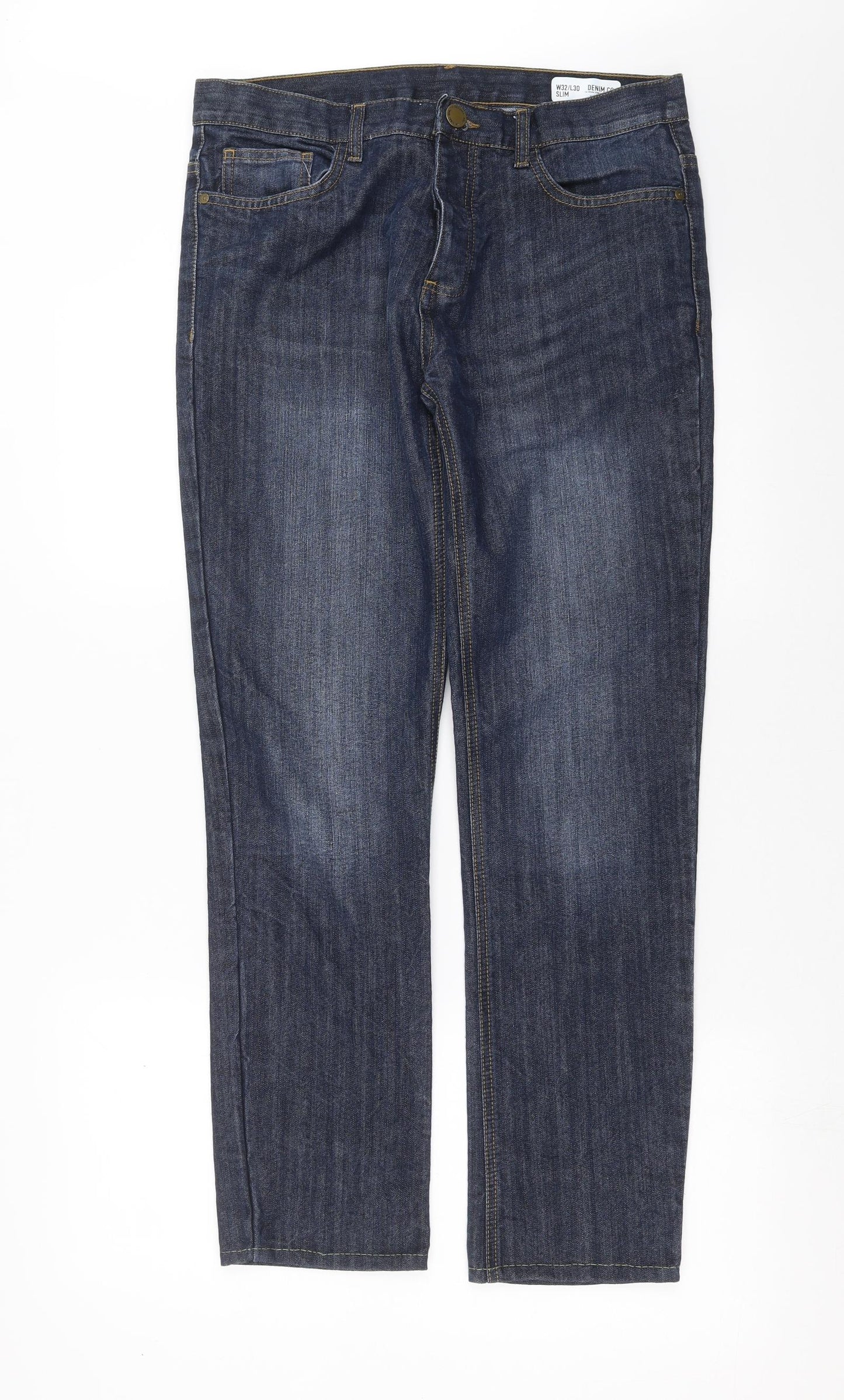 Primark Mens Blue  Denim Straight Jeans Size 32 in L29 in