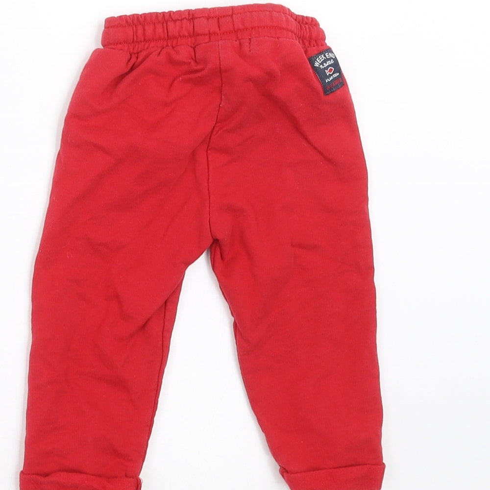 Weekend A La Mer Baby Red   Jogger Trousers Size 12 Months