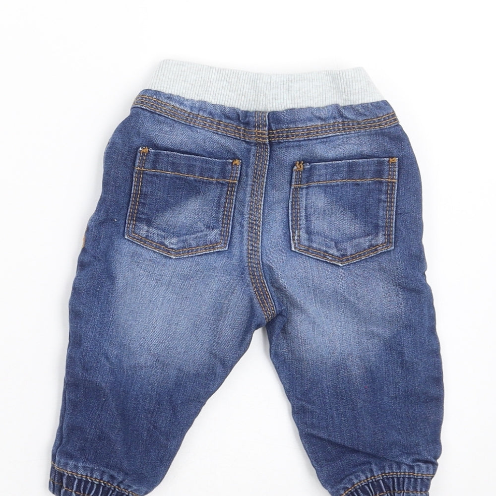 F&F Baby Blue  Denim Jogger Jeans Size 3-6 Months