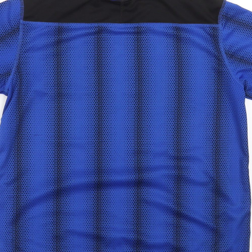 H&M Boys Blue Geometric  Basic T-Shirt Size 12-13 Years