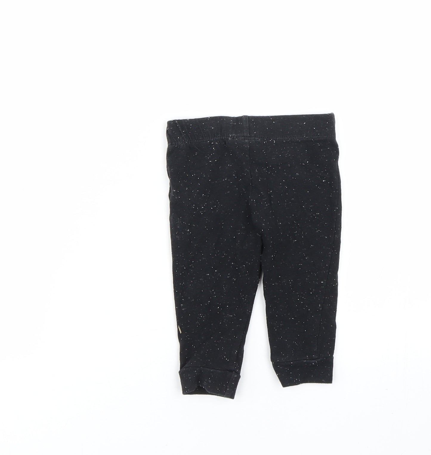 F&F Girls Black Spotted  Capri Leggings Size 3-6 Months