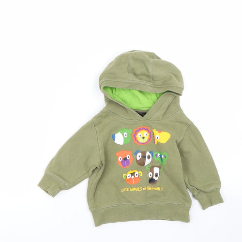 NEXT Baby Green   Pullover Jumper Size 9-12 Months  - Cute Animals