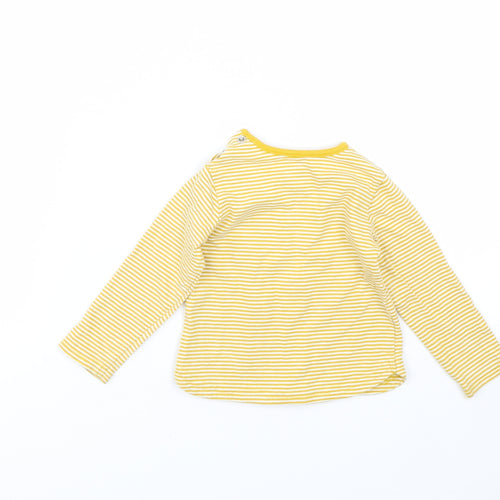 TU Girls Yellow Striped  Basic T-Shirt Size 6-9 Months