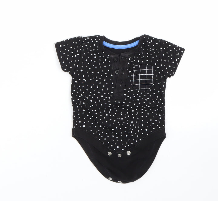 George Baby Black Spotted Babygrow One-Piece Size 3-6 Months