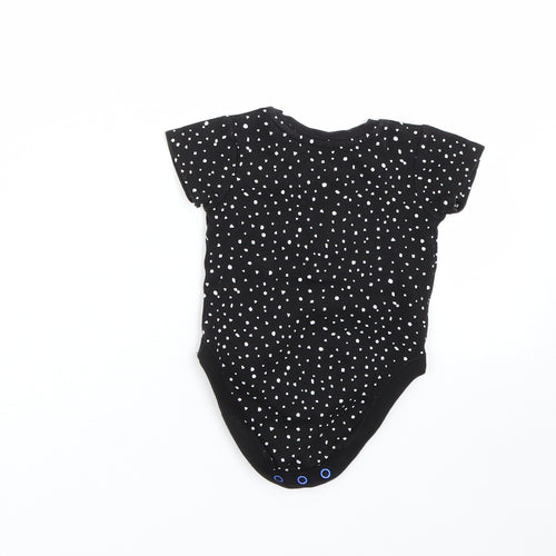 George Baby Black Spotted  Babygrow One-Piece Size 3-6 Months