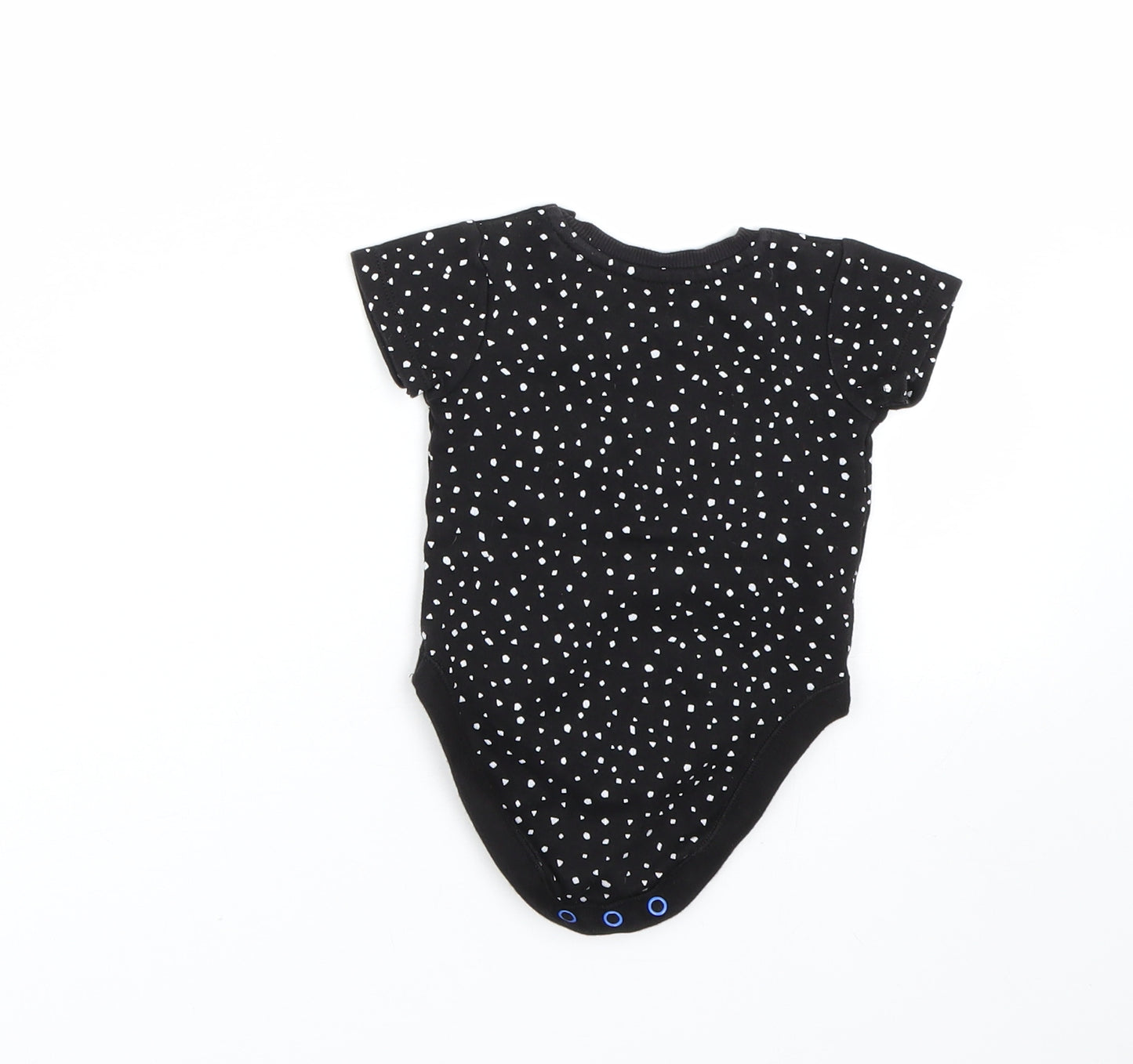 George Baby Black Spotted  Babygrow One-Piece Size 3-6 Months