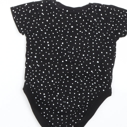 George Baby Black Spotted  Babygrow One-Piece Size 3-6 Months