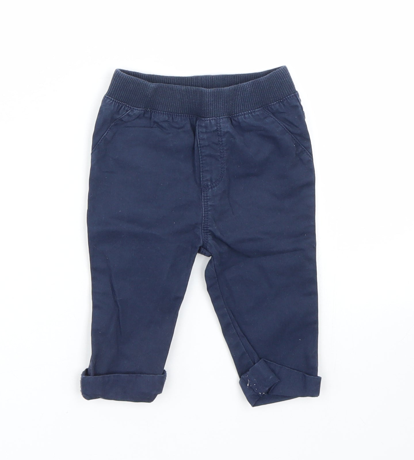 Matalan Boys Blue   Cargo Trousers Size 3-6 Months