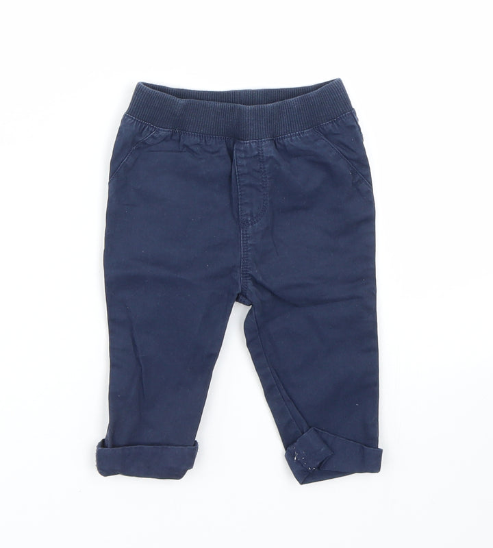 Matalan Boys Blue   Cargo Trousers Size 3-6 Months
