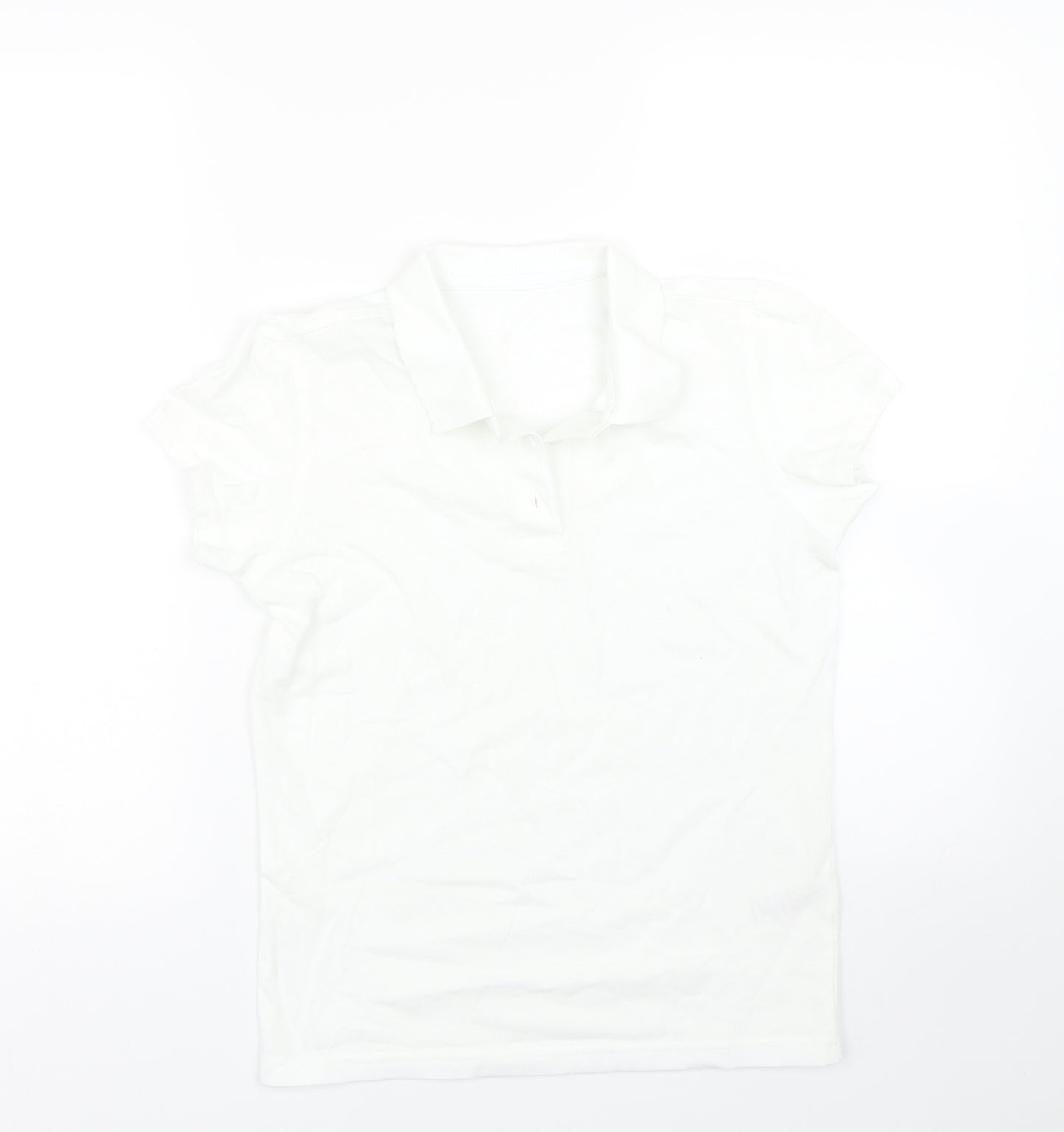 George Girls White   Basic Polo Size 10-11 Years  - PE kit