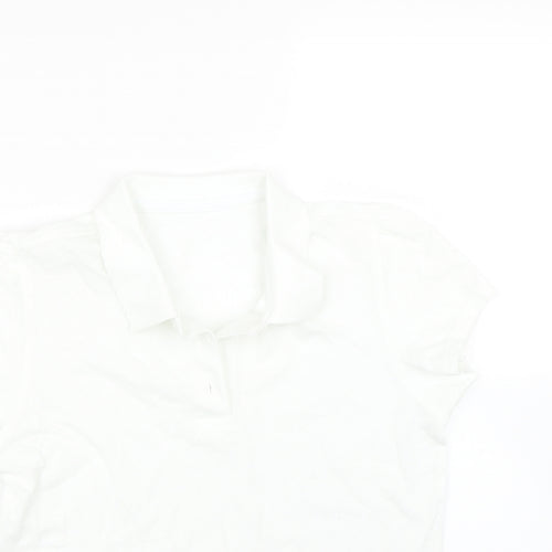 George Girls White   Basic Polo Size 10-11 Years  - PE kit