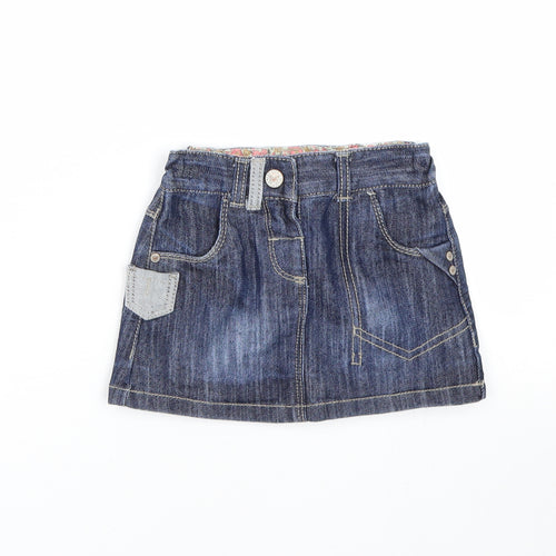NEXT Girls Blue  Denim Mini Skirt Size 12-18 Months
