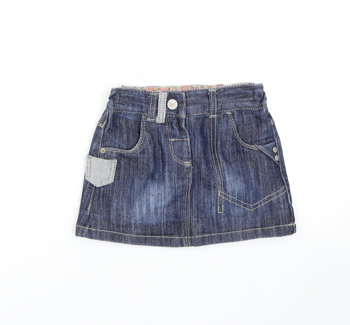 NEXT Girls Blue Denim Mini Skirt Size 12-18 Months