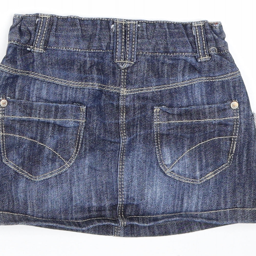 NEXT Girls Blue  Denim Mini Skirt Size 12-18 Months