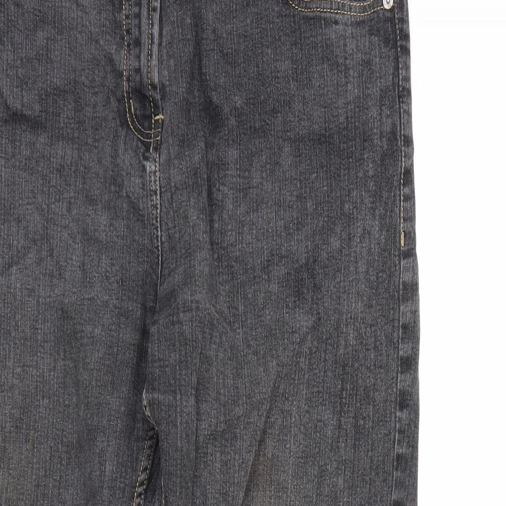 TU Womens Black  Denim Bootcut Jeans Size 16 L28 in